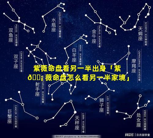 紫薇命盘看另一半出身「紫 🐡 薇命盘怎么看另一半家境」